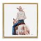 Stupell Industries Glam Girl on White Horse Floater Framed Canvas Wall Art Design by Amanda Greenwood